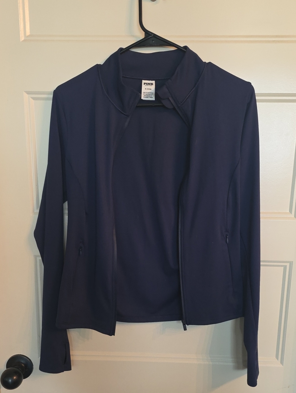 PINK Victoria's Secret Navy Zip-Up Bomber Jacket
